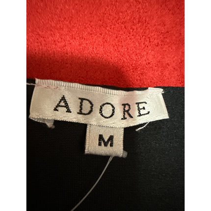 NEW $140 Adore Red Faux Vegan Suede Grommet Open Front Long Sleeve Coat Jacket M