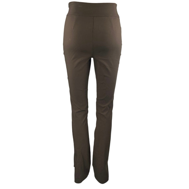 NA-KD Womens Brown High Waisted Slim Skinny Flare Trousers Pants Size US 6