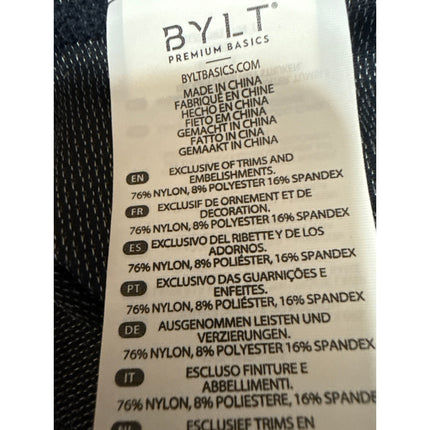 BYLT Men's Black Premium Basics Short Sleeve Polka Dots T Shirt Tee Top Size L