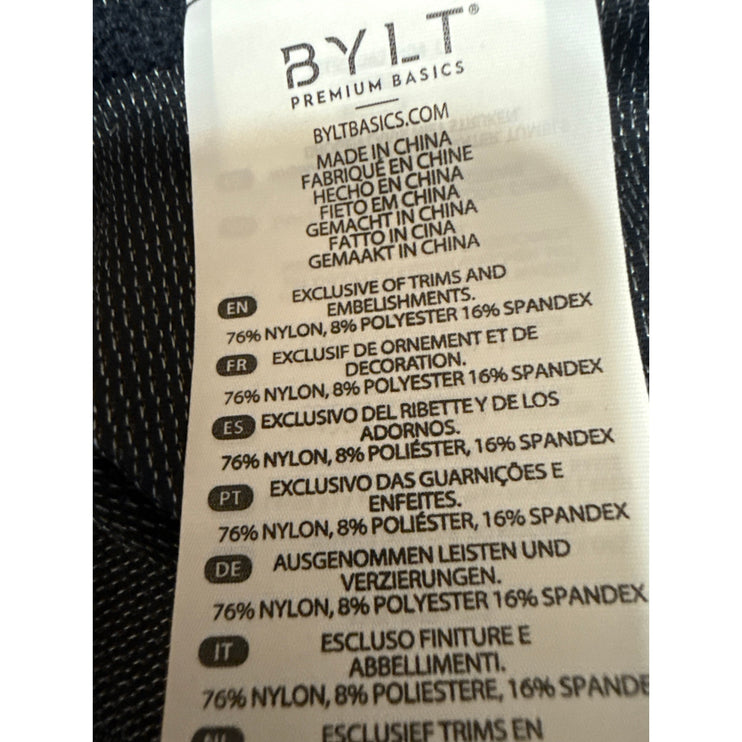 BYLT Men's Black Premium Basics Short Sleeve Polka Dots T Shirt Tee Top Size L