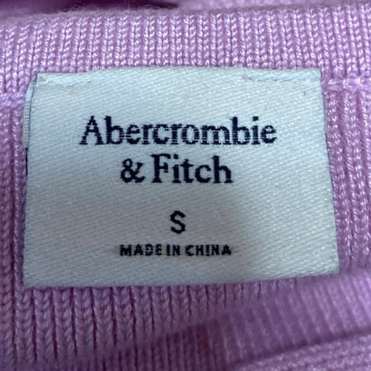 Abercrombie & Fitch Pink Rib Knit Sleeveless Halter Mini Tank Bodycon Dress Sz S