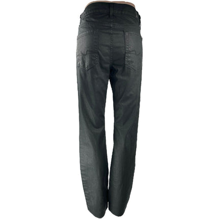 7 For All Mankind Slimmy Women's Black High Rise Straight Denim Jeans Size 29