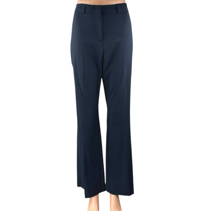 M&S Collection Women's Blue High Waist Flared Bootcut Trousers Dress Pants Sz 10