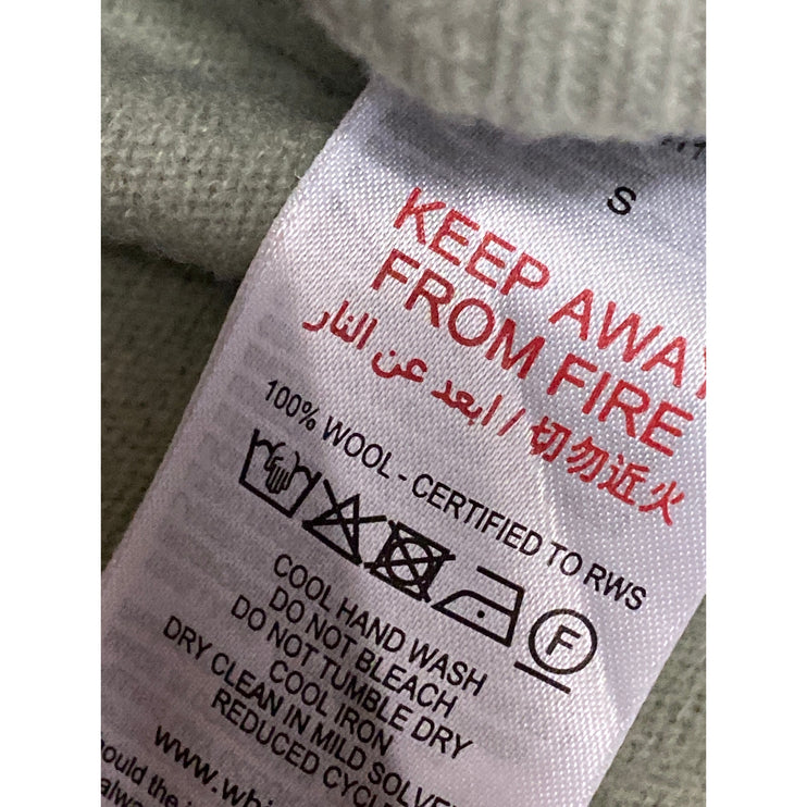 Whistles 100% Wool Green Mock Neck Long Sleeve Crop Sweatshirt Sweater Top Sz S