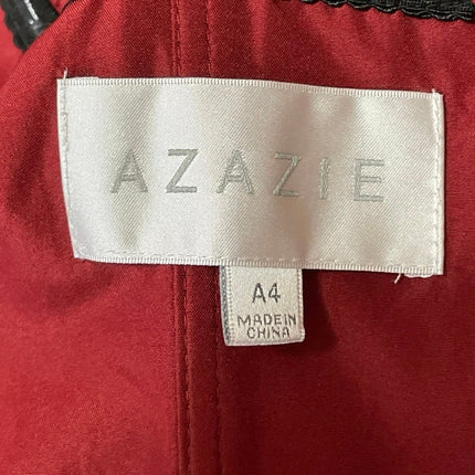 Azazie Red Sleeveless Tie Strap Cami Sweetheart Fit & Flare Bridesmaid Dress 4