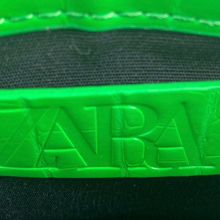 Zara Kelly Green Faux Leather Vegan Crossbody Chain Strap Mini Bag Handbag OS