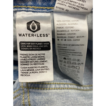 Levi's Low Pro Straight Women's Blue Light Wash High Waist Denim Jeans Pants 30