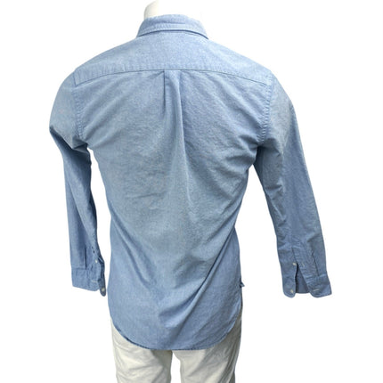 Levi's Men's Blue Long Sleeve Collared Slim Button Down Pocket Shirt Top Size S