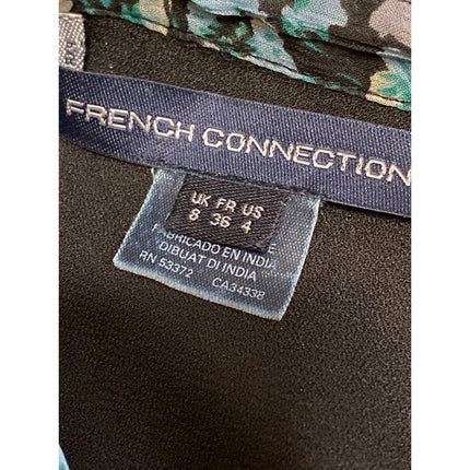 French Connection Green Floral Sleeveless Button Front Fit & Flare Mini Dress 4