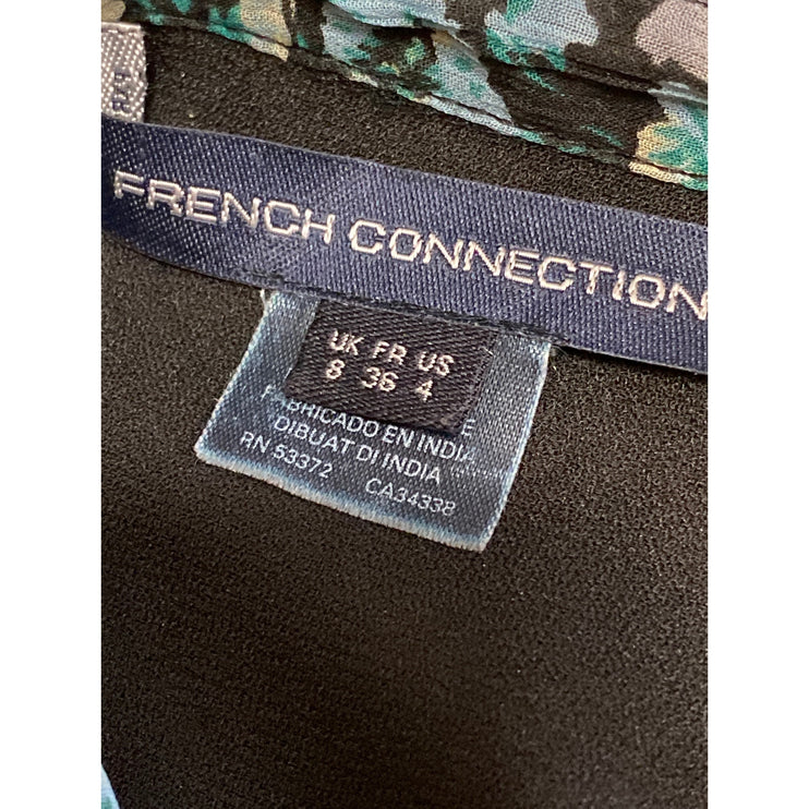 French Connection Green Floral Sleeveless Button Front Fit & Flare Mini Dress 4