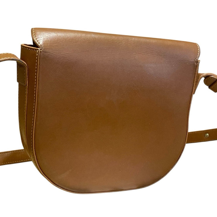 Wandler Miles Brown Leather Minimalist Rounded Shoulder Crossbody Handbag OS