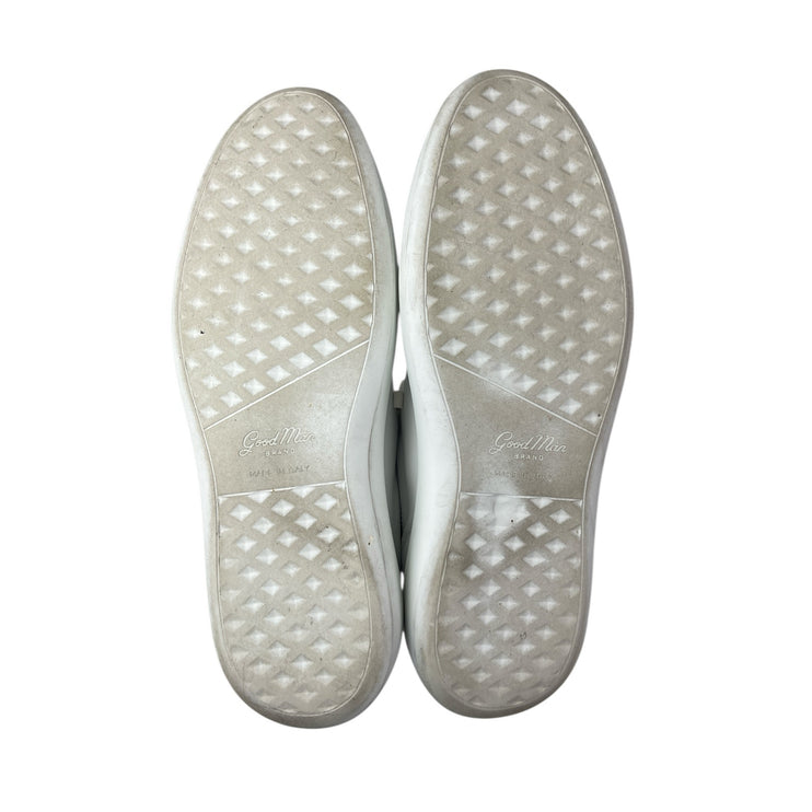 Good Man Men's White Leather Low Top Lace Up Athletic Sneakers Shoes Size 11