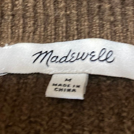 Madewell Melwood Women's Brown Square Neck Long Sleeve Knit Sweater Top Size M