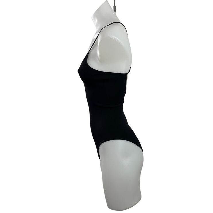 NEW Free People FP Movement Black Sleeveless Strappy One Piece Swimsuit Sz XS/S