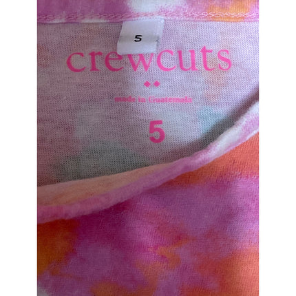 Crewcuts Multicolor Tie-Dye Tiered Sleeveless Ruffle A-Line Tank Dress Size 5