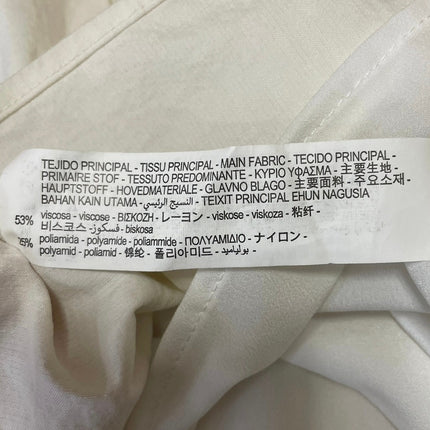 Zara Ivory White Stretch Linen Short Sleeves Tie Front Mini Bodycon Dress Size S