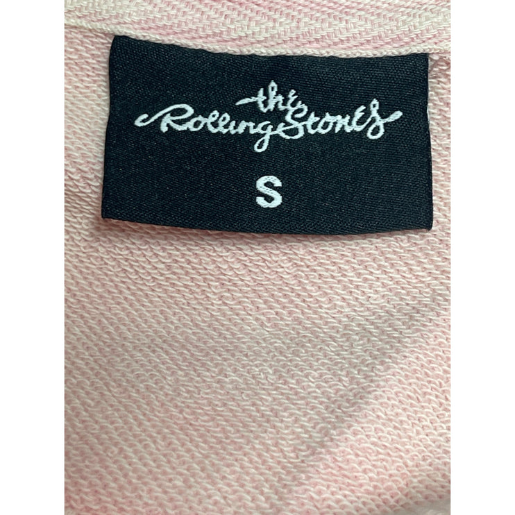 The Rolling Stones Women's Pink Orange Long Sleeve Graphic Sweatshirt Top Size S