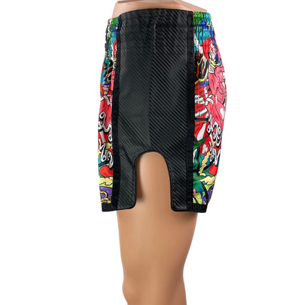 Fairtex x URFACE Men's Multicolor High Rise Graphic Print Kickboxing Shorts Sz L