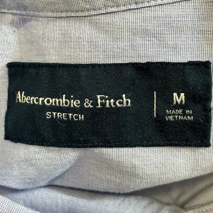 Abercrombie & Fitch Blue Collared Long Sleeve Stretch Button Down Shirt Top Sz M