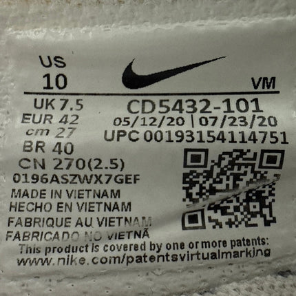 Nike Air Max Excee Men's White Low top Lace Up Athletic Sneakers Shoes Size 10