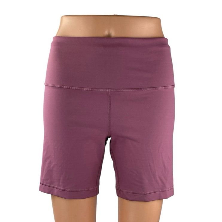Lululemon Wunder Train Women's Pink High-Rise Activewear Yoga Biker Shorts 10
