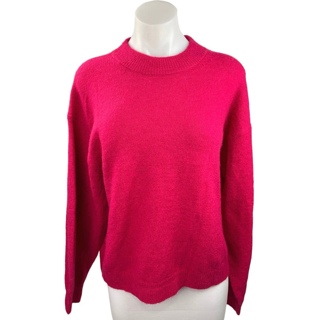 Pink Damen Pullover Mohair Wool Only Lang Strickpullover Pullover