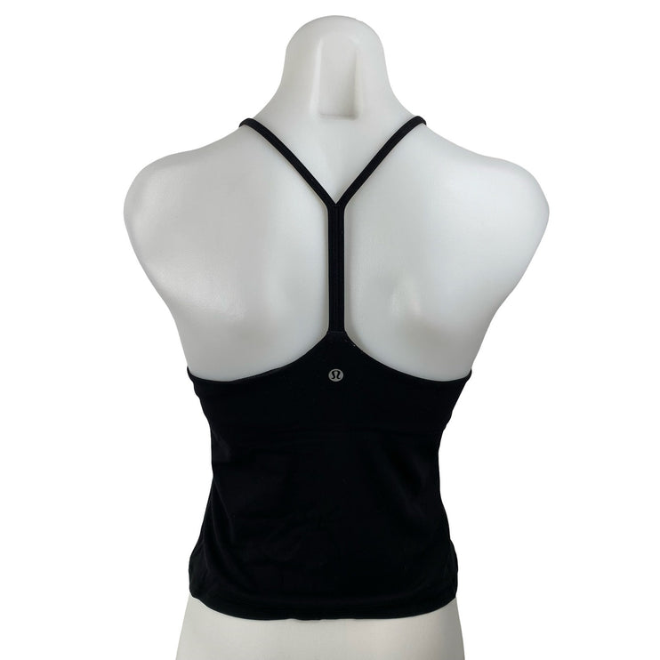 Lululemon Womens Black Sleeveless Racerback Yoga Running Athletic Tank Top Sz 28