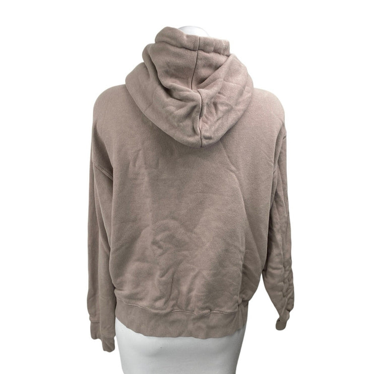 Brandy Melville Women's Beige Taupe Full Zip Hoodie Hooded Sweatshirt Top Size S