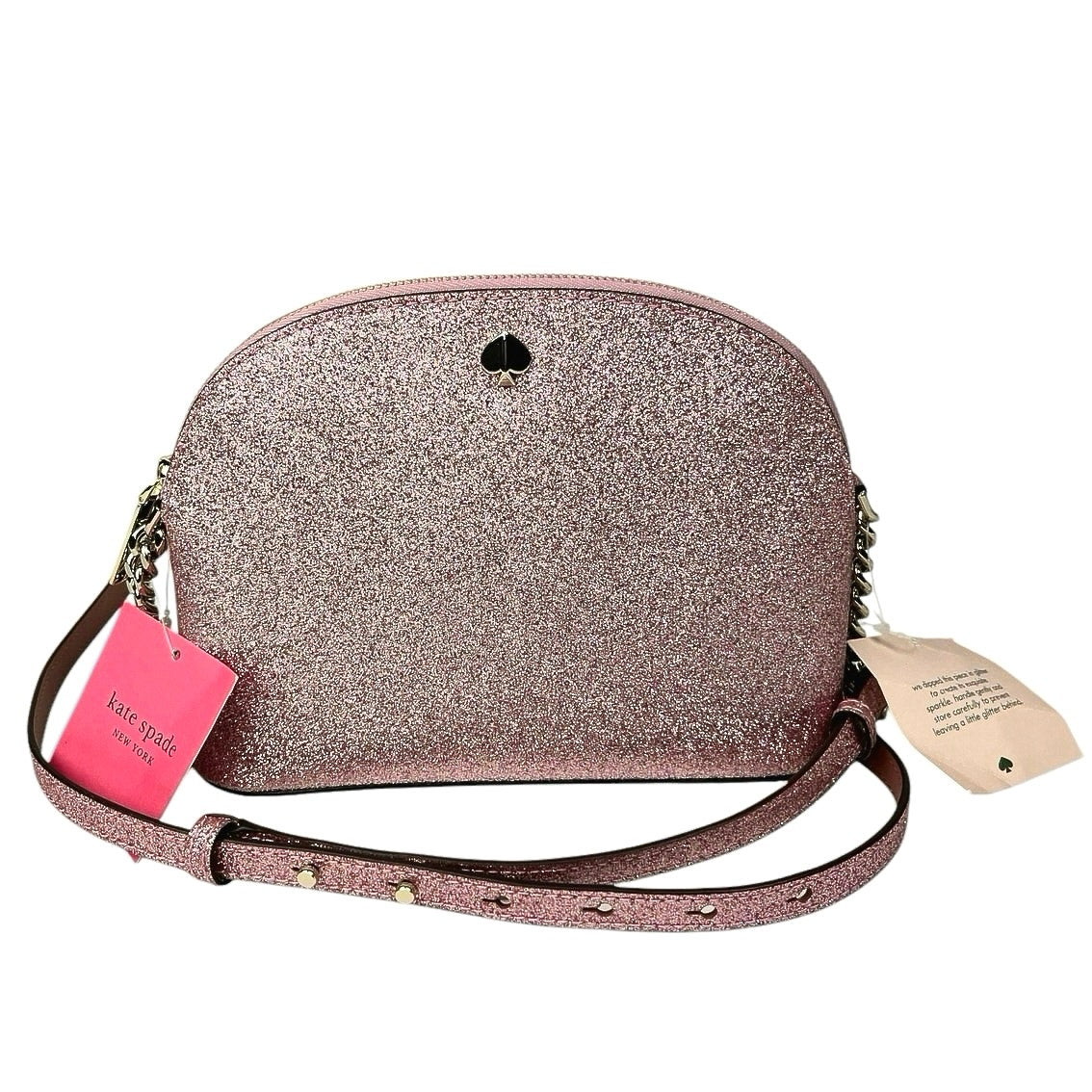 NEW Kate Spade Burgess Court Dome Glitter Trio Piece Cosmetic