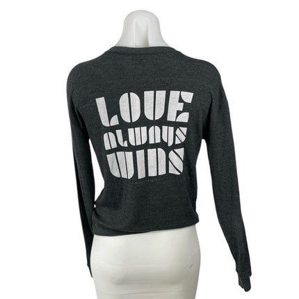 Spiritual Gangster Savasana Gray Graphic Long Sleeve Sweater Sweatshirt Top XS