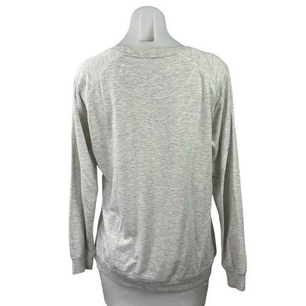 Zoe Ferdinand Paris Womens Gray Long Sleeve Casual Crew Neck Sweatshirt Top Sz M