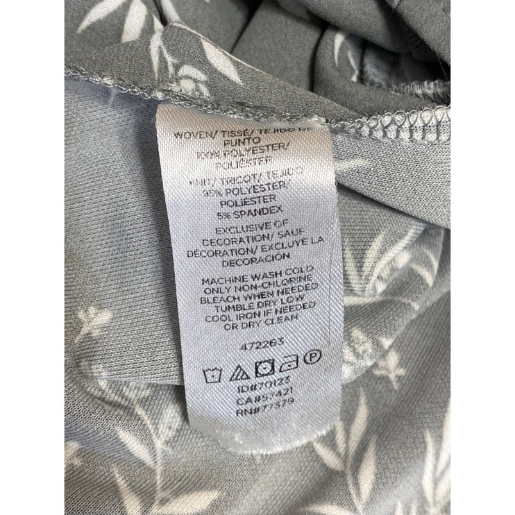 Ann Taylor Women's Green Sleeveless Floral Ruffle Pintuck Tank Blouse Top Size S