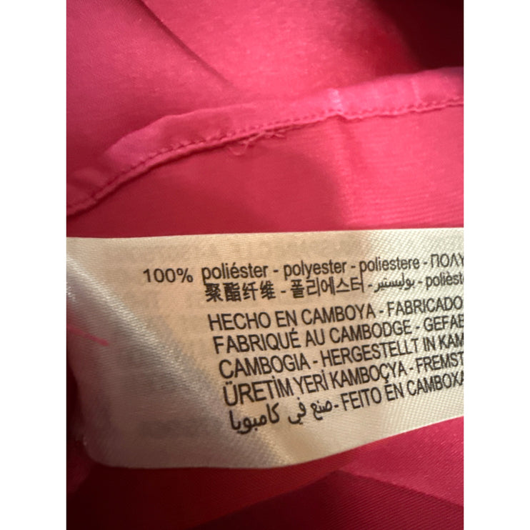 NEW Zara Women's Pink Silk Satin Long Sleeve Button Down Blouse Shirt Top Size L