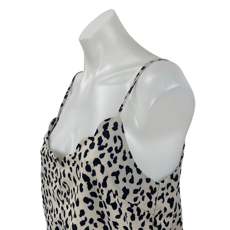Hashttag Women's Gray Leopard Cheetah Sleeveless Cami Camisole Tank Top Size M