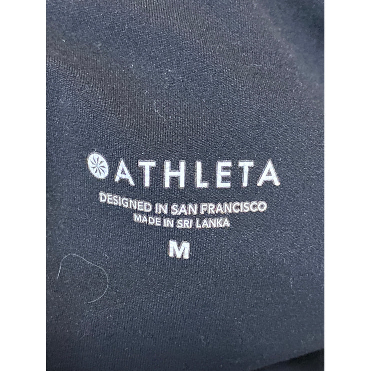 Athleta Women's Black High Neck Racerback Yoga Workout Athletic Crop Top Size M