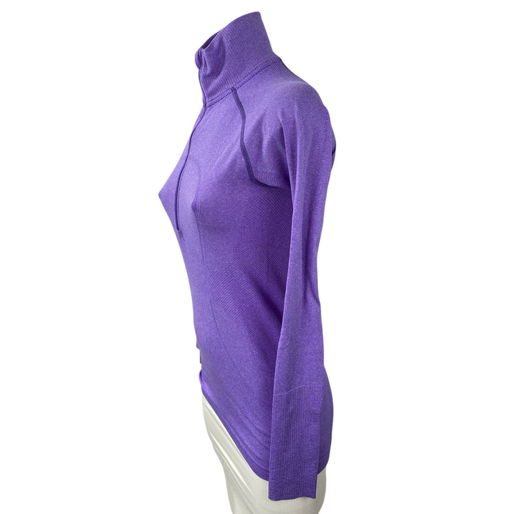 Lululemon Swiftly Tech Half Zip Womens Purple Yoga Track Athletic Jacket Size 8