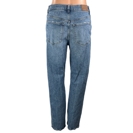 Madewell 90s Straight Women's Blue High Waisted Medium Wash Denim Jeans Size 27