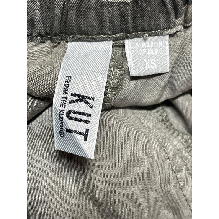 Kut From the Kloth Gray Camo Camouflage Drawstring Athletic Activewear Shorts XS