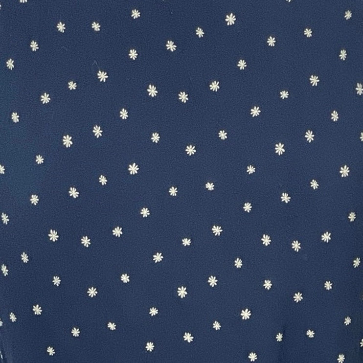 Madewell Navy Blue Polka Dots Sleeveless Tie Scoop Neck Maxi Slip Dress Size 0