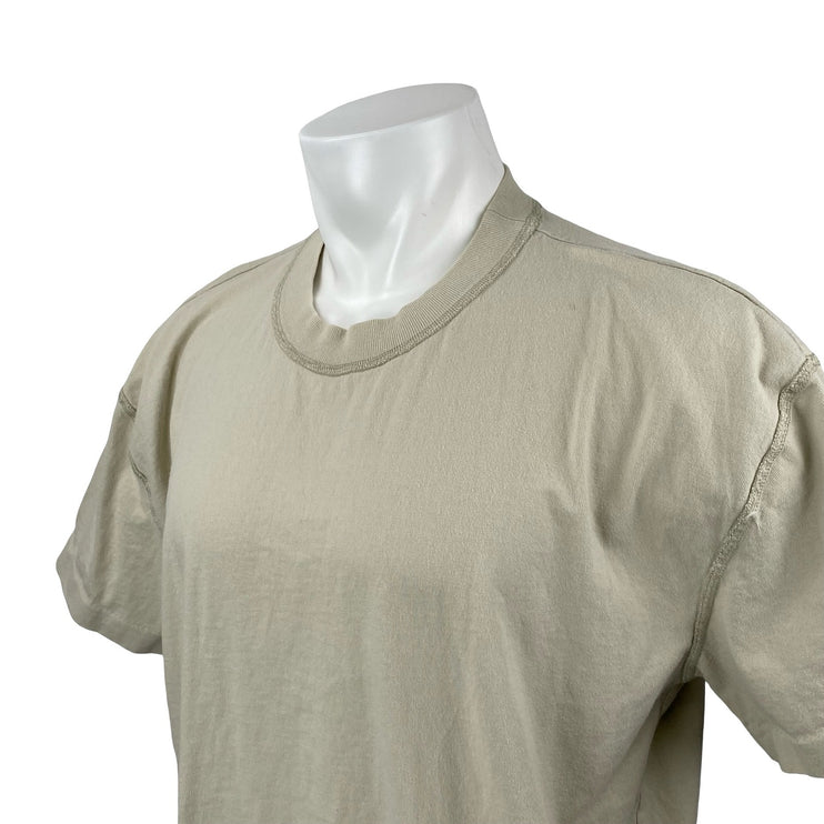Allsaints Men's Khaki Crew Neck Short Sleeve Classic Tee Basic T-Shirt Top Sz M