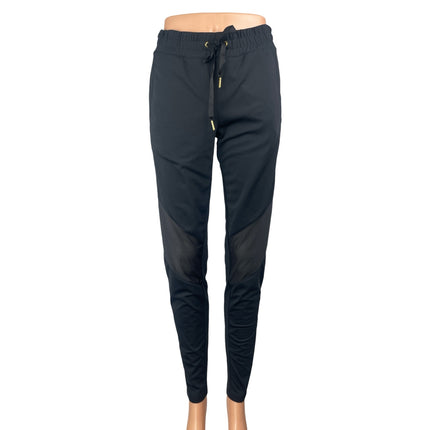 Alala Black Elastic Waist Drawstring Skinny Athletic Yoga Trousers Pants Size XS