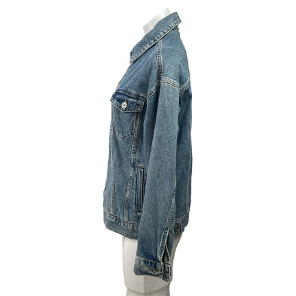 Urban Outfitters BDG Blue Button Down Long Sleeve Denim Jean Coat Jacket Top XS