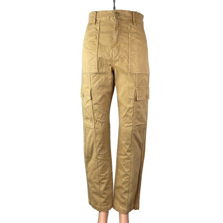 Madewell 90s Straight Cargo Womens Tan Khaki Utility High Rise Trousers Pants 26