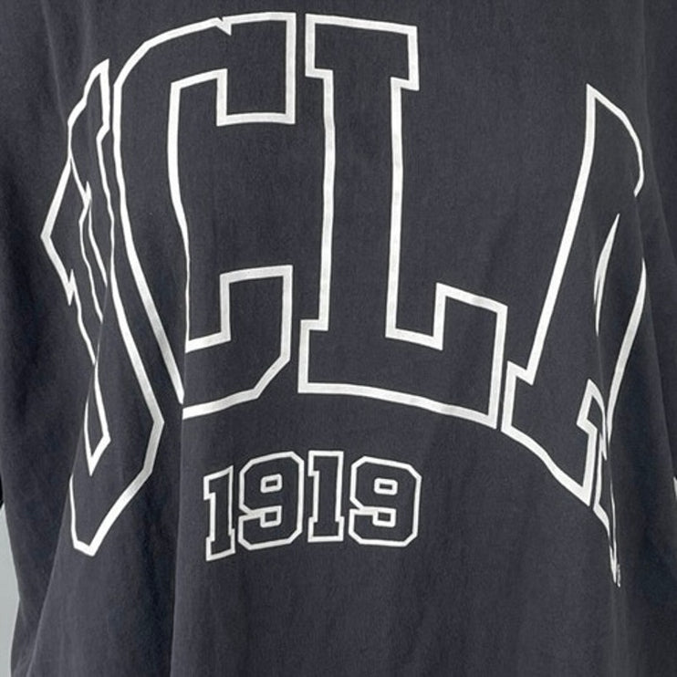 H&M UCLA 1919 Oversized Black Graphic Short Sleeve Baggy Boxy Tee T-Shirt Top XL