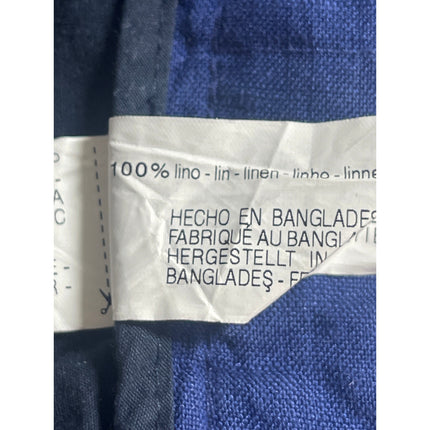 Zara Men's Blue Floral Mid Rise Slim Fit Straight Leg Bermuda Denim Shorts Sz S