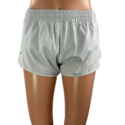 Lululemon Women's Gray High Rise Mesh Yoga Gym Athletic Running Shorts Size S