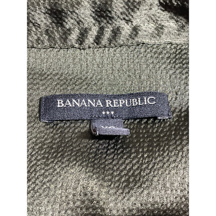 Banana Republic Women's Green Drop Short Sleeve Tie Waist Midi Shirt Dress XS