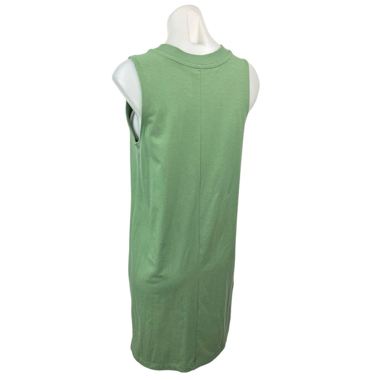 A New Day Green Sleeveless Crew Neck Pull On Casual Midi Tank Shirt Dress Size M