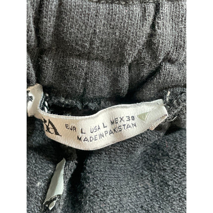 Zara Women's Black Drawstring High Rise Lounge Athletic Sweat Shorts Size L