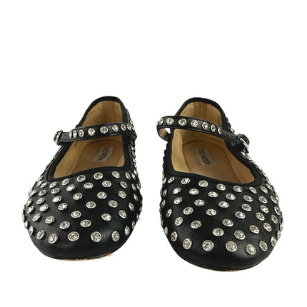 Steve Madden Vinetta Women's Black Rhinestone Studded Mary Jane Ballet Flats 7M